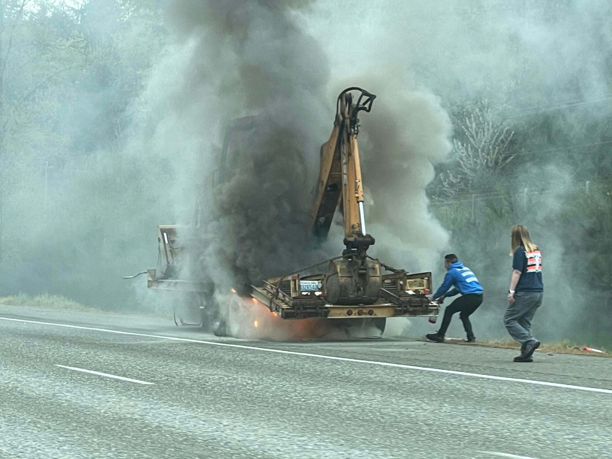 Updated: Traffic Alert: Vehicle Fire Blocks All Lanes on Westbound I90 ...